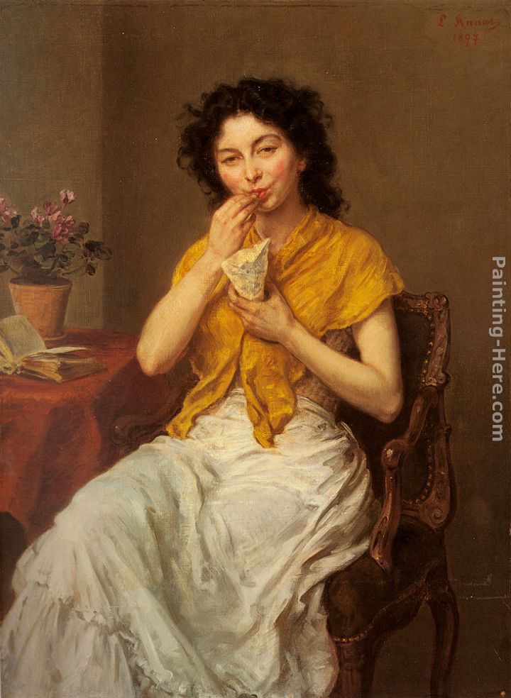 Die Naschkatze painting - Ludwig Knaus Die Naschkatze art painting